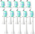 Replacement Toothbrush Heads Compatible with Philips Sonicare:10 Pack Professional Electric Brush Heads for 4100 6100 &More Snap-on Handles