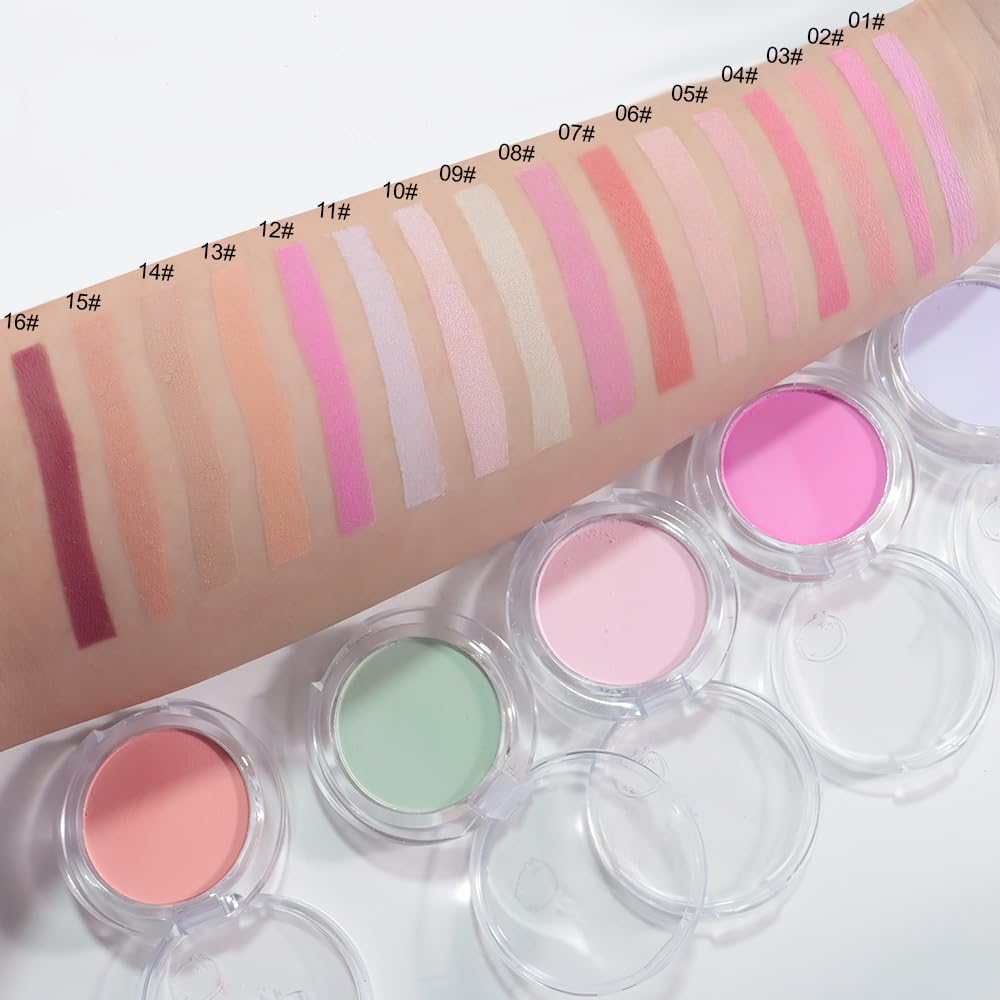 Matte Powder Blush for Cheeks – Long Lasting Natural Face Blusher Makeup, Lightweight Blendable Cheek Color for Women, Vegan & Cruelty-Free – #07 Coral Orange Red