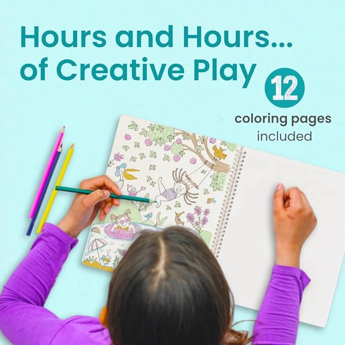 Whimsical Sticker Book Activity for Kids, Into The Forest by Cupkin, Toddler Airplane Travel Essentials, 500+ Stickers for Kids 12 Scenes + Coloring Book Pages, Crafts Ages 2-8