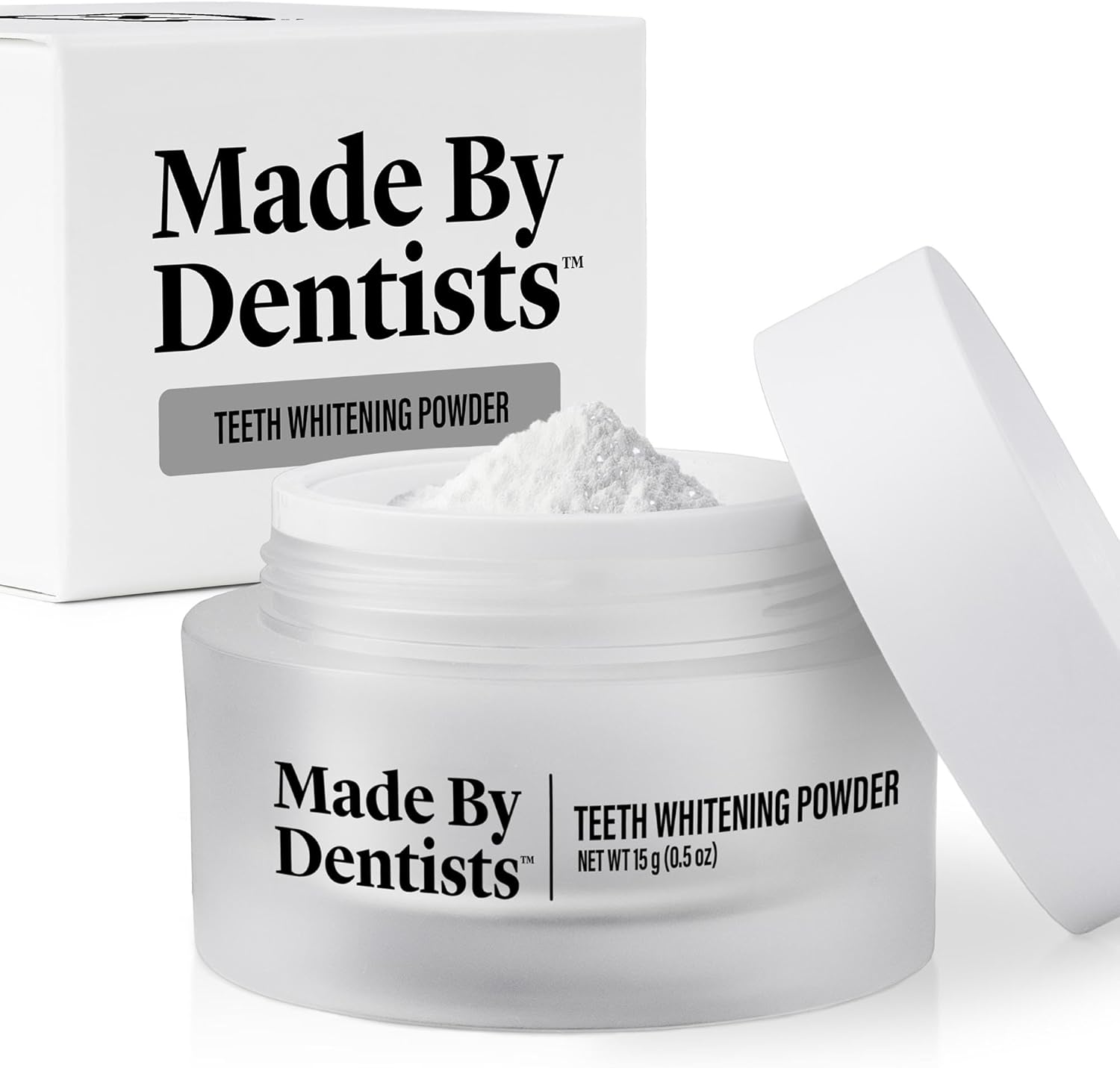 Made by Dentists Professional Teeth Whitening Powder - Remineralizing Hydroxyapatite Tooth Powder Formula with Pap, and Diamond Pwdr - Non-Abrasive Stain Remover for Instant Results