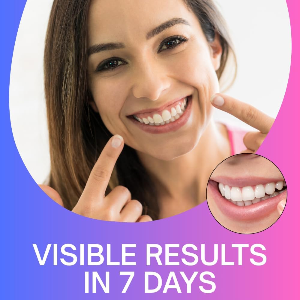 Premium Teeth Whitening Kit for Sensitive Teeth, 32X Dual Blue and red LED Lights, +4 whitening Pens, Enamel Safe