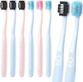 Soft Toothbrushes for Morning Freshness & Night Cleanliness, 10000+ Soft Bristle Toothbrush for Sensitive Gums, Charcoal & Silver Ions, Triple-Layer Flossing Bristles, Angled Neck Design