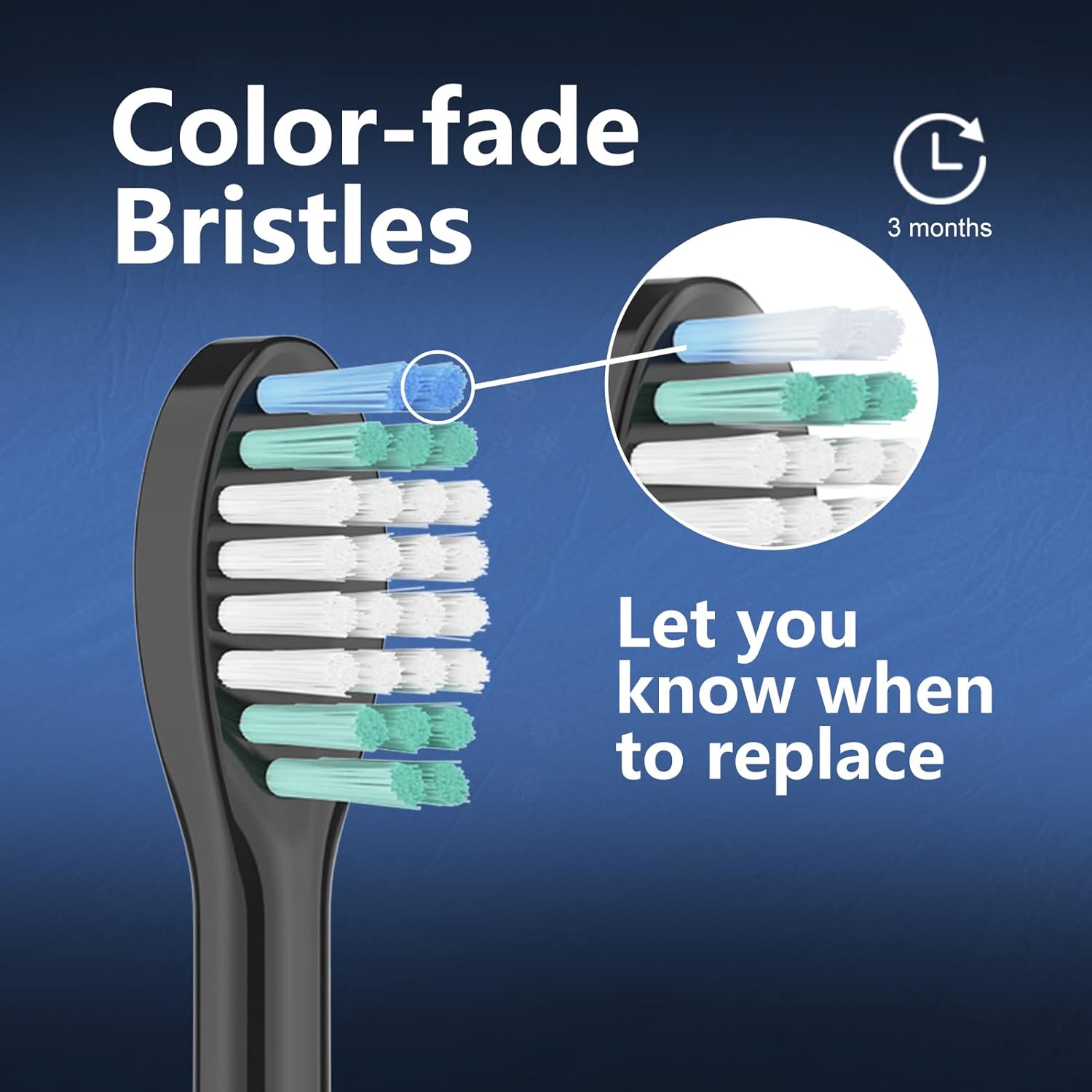 Replacement Toothbrush Heads Compatible with AquaSonic Black Series, Vibe Series, Black Series Pro,and for Duo Series Pro Electric Toothbrush Black, Pack of 10