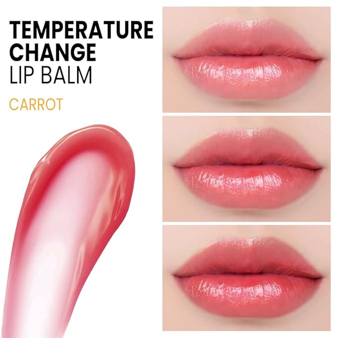 BINGBRUSH Color Changing Lipstick Queen,Moisturizer Long Lasting Lip Care Lip Balm Magic Lip Gloss Lip Tint Stain Glossly Makeup Lipstick Set for Women (#2 Orange, 1 Count(Pack of 1))