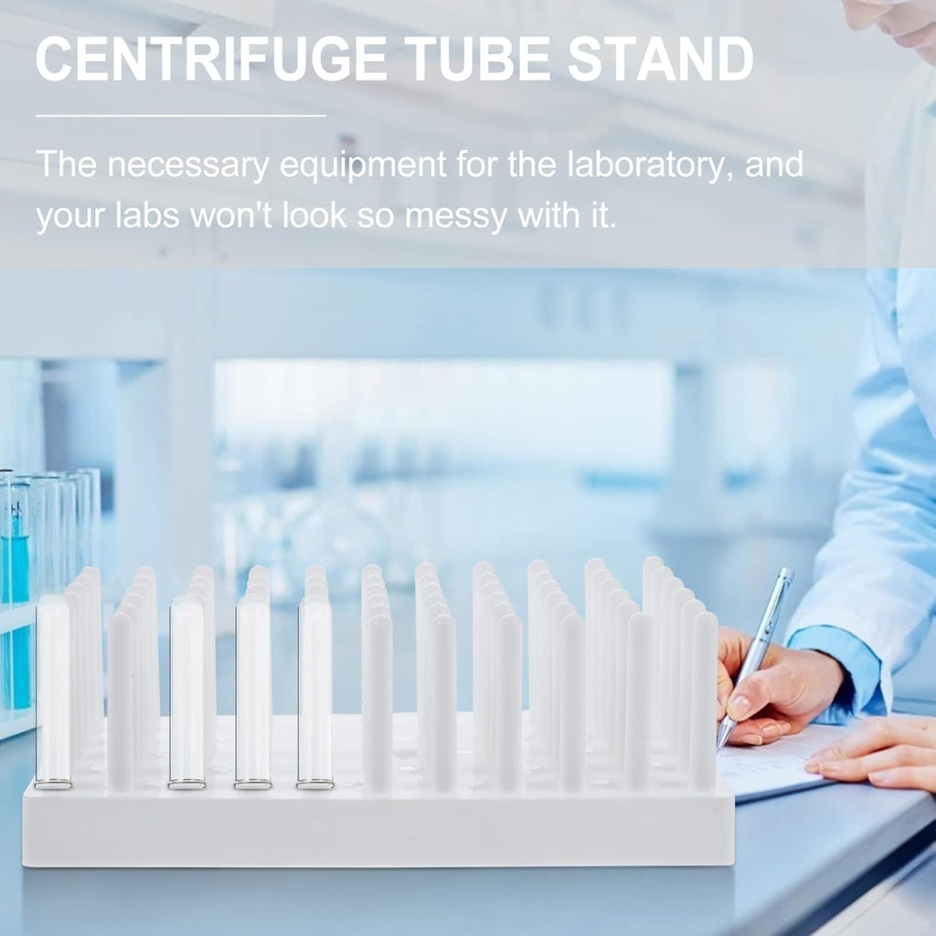 1pc White Plastic Microcentrifuge Tube Holder Test Tube Dryer Drying Rack for Centerfuge Tubes Laboratory Use