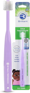 Brilliant Oral Care Child Toothbrush with Soft Bristles and Round Head, for a Kid Approved, Easy to Use All-Around Clean Mouth, Ages 2-5 Years, Lilac, 1 Pack