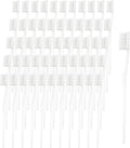 100 pcs Bulk Toothbrushes Individually Wrapped, White Manual Disposable Travel Toothbrush for Adult, Soft Bristles for Homeless,Travel, Hotels