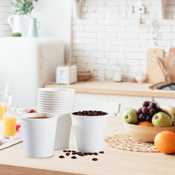 SIUQ 600 Pack 5 oz Paper Cups, Disposable Mini Bathroom Mouthwash Cups, Hot/Cold Drinking Cups, White Disposable Paper Cups for Bathroom, Home, Party, Office, Picnic, Travel