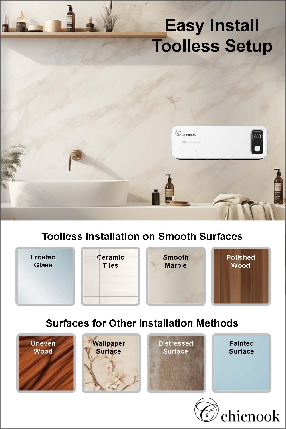 UV Toothbrush Holder, Sanitizer Cleaner Dryer, Wall Mounted with Rechargeable Battery