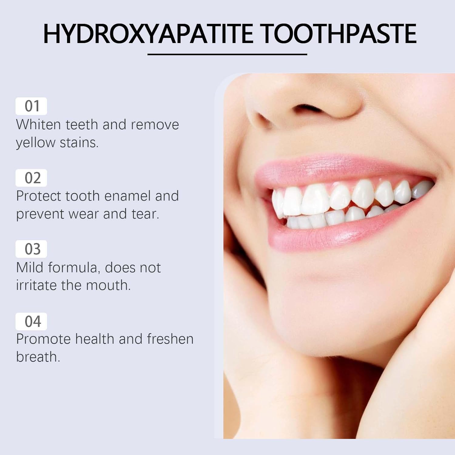 2 PCS 7.5% Hydroxyapatite Toothpaste for Enamel Repair & Sensitivity Relief, Nano Hydroxyapatite Toothpaste - Fluoride-Free Formula, Gentle and Effective Formula, Fresh Breath (2 x 120g)