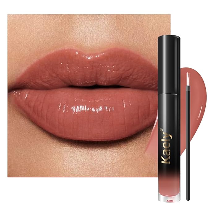 Kaely Longwear No-Budge Lipstick for Women, Highly Pigmented Liquid Lip Color Makeup, Non-Transfer Lip Gloss Stain Waterproof Smudge Proof 24 Hour, Instant Shine, Vegan & Cruelty-Free, 09 PUNCHY