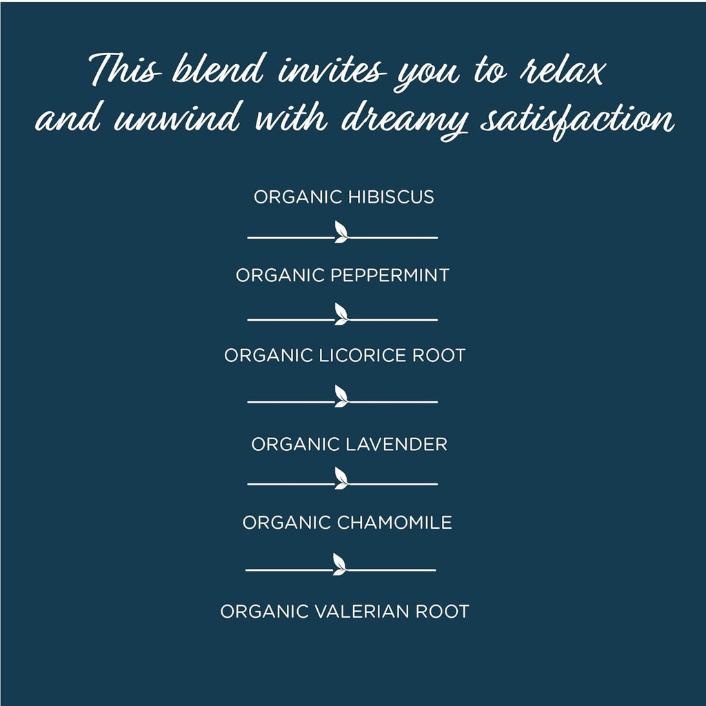 The Tea Spot Organic Lights Out Tea with Valerian Root Relaxation | Blend of Hibiscus, Peppermint, Chamomile, Lavender, Licorice Root & Valerian Root | Caffeine-Free 15 Tea Bags, Pack of 1