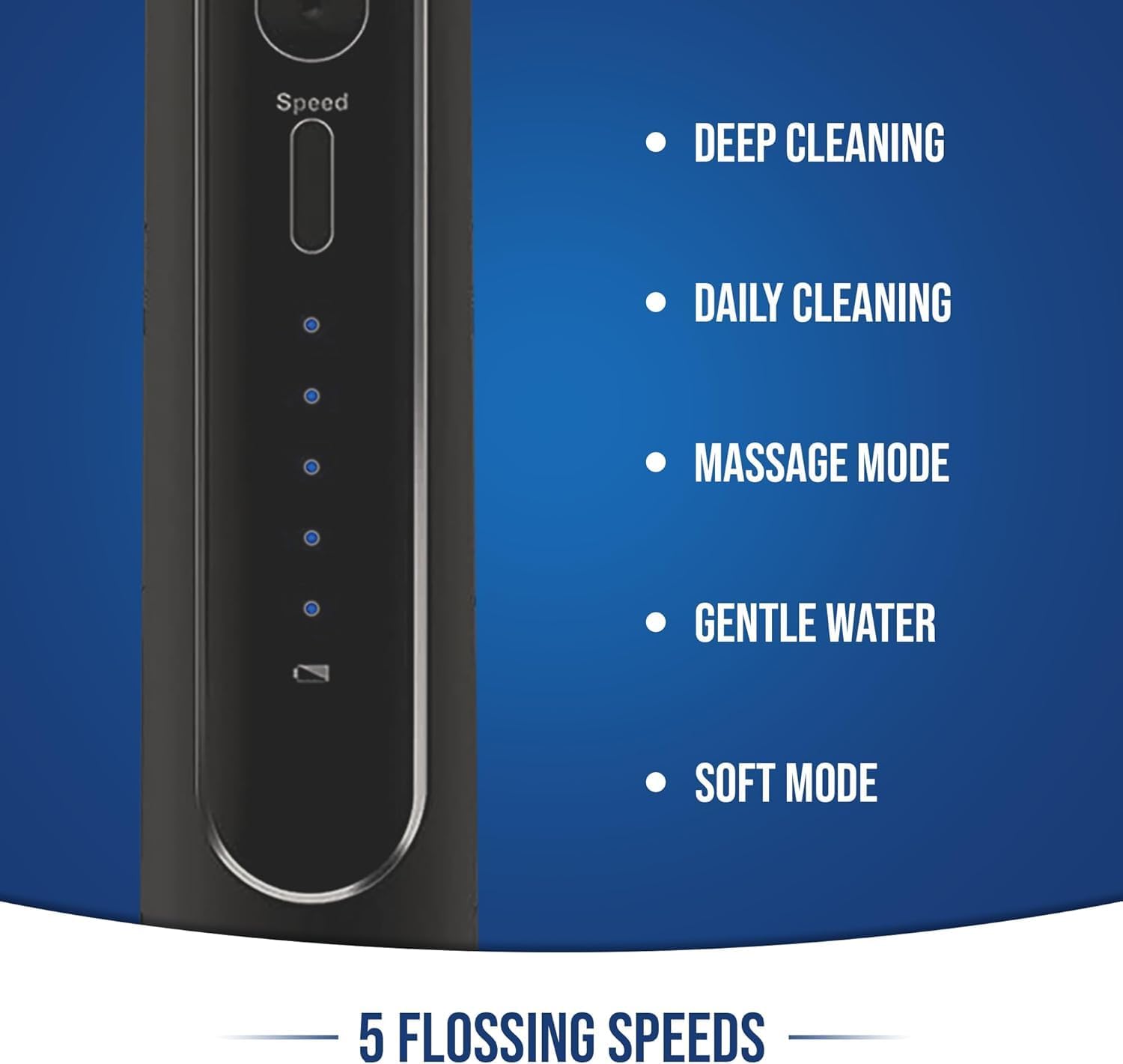 Flossing Toothbrush 2-in-1 Electric Toothbrush Water Flosser Combo – Sonic Toothbrush with 40k Vibrations & High Pressure Dental Flosser, 5 Brushing Modes, Ideal for Braces & Implants