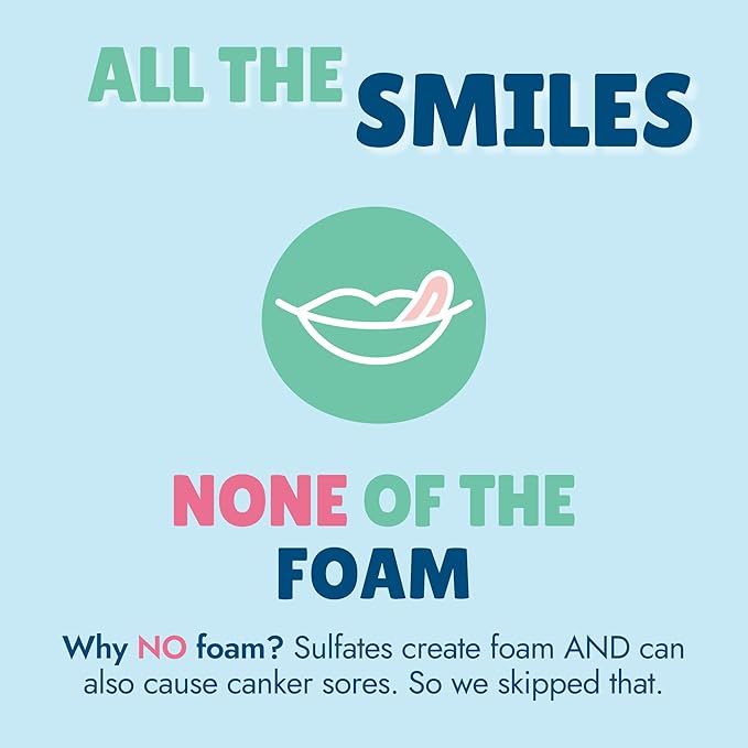 Toothpaste Pearls, Chewy Fluoride Free Toothpaste for Kids, Made with Nano Hydroxyapatite & Xylitol, Foam Free, Mess-Free Travel Tooth Paste, Bubble Gum, 65 Count