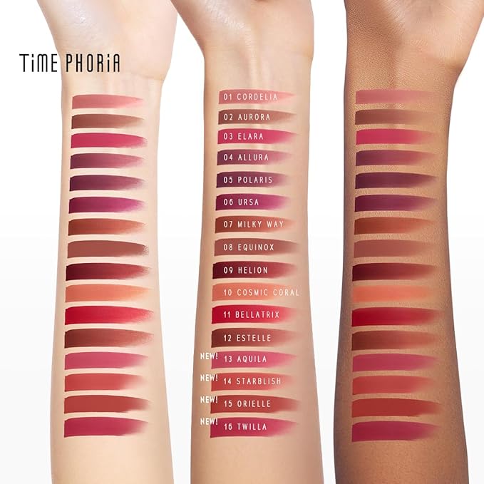 NEBULA VELVET LIP CREAM-Long Lasting Lip Stain, Waterproof and Transferproof Lip Tint, Matte Finish, Smooth Out Lip Lines, Lightweight & High Coverage, Stocking Stuffers (15 ORIELLE)