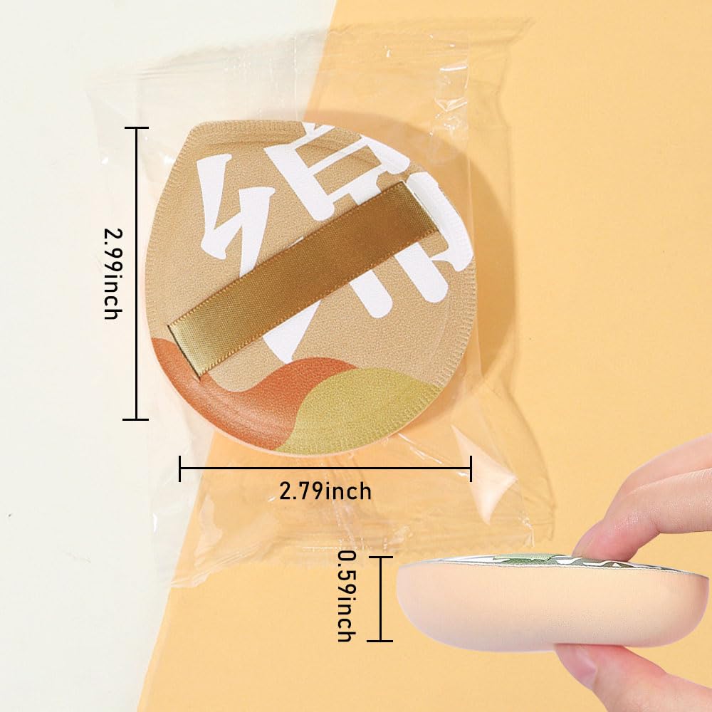 Makeup Sponge for Foundation Concealer and Powder,Latex Free Blender Sponge for Natural and Easy Makeup Soft Long Lasting Beginner-friendly,Travel Size Beauty Makeup Tools (Brown XL 5 Pcs)