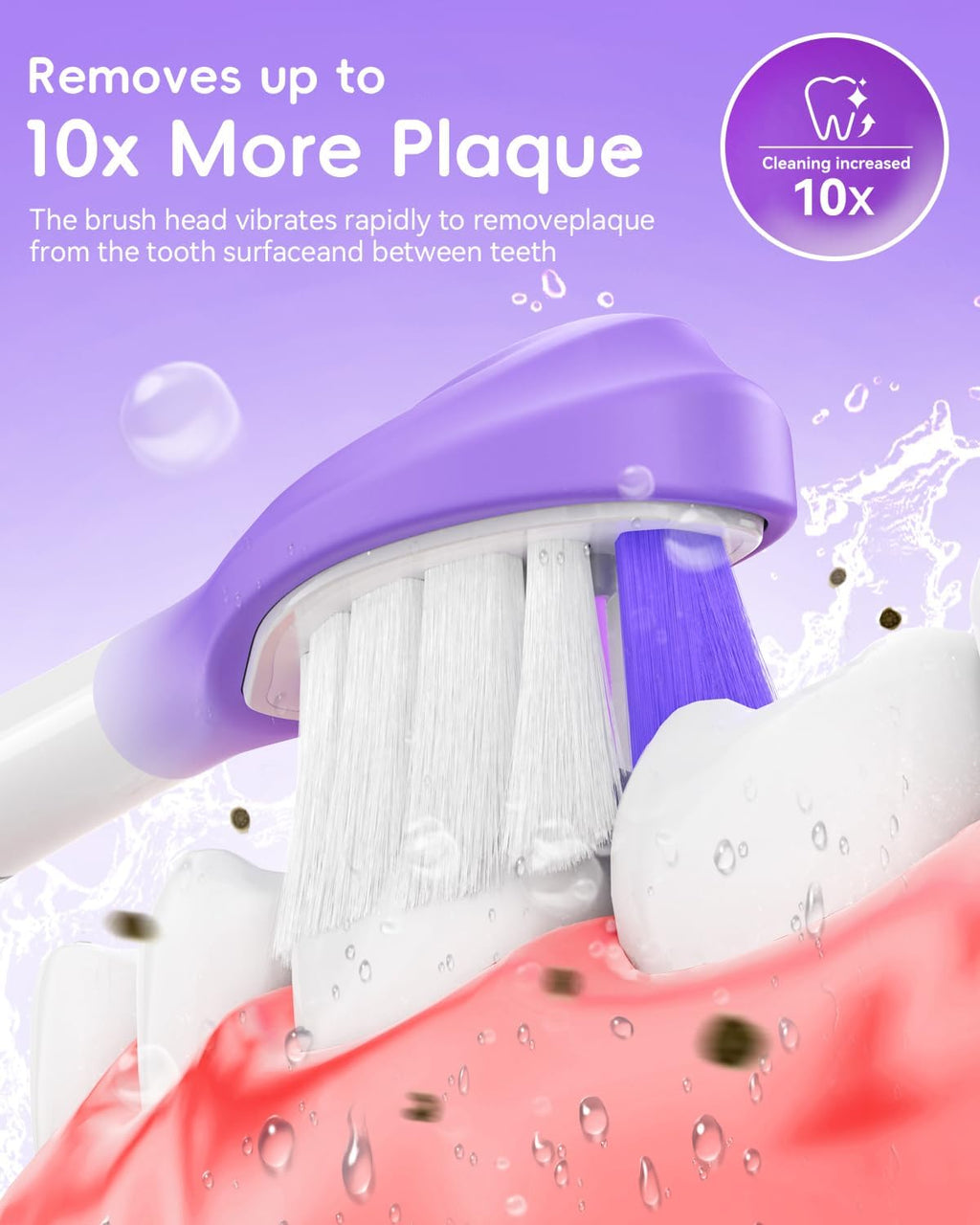 10 Pcs Replacement Toothbrush Heads for Philips Sonicare Electric Toothbrush ProtectiveClean 4100/5100/6100, DiamondClean 9300/9500, ExpertClean 7500, FlexCare, 2/3 Series, C3 G3 W3, Click-On