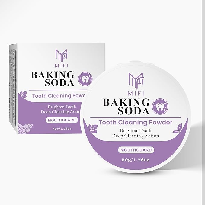 PEGO Adult Tooth Powder, Stain Remover for Teeth - Deep Cleaning Formula, Gentle & Non-Irritating, Effective Plaque Removal, Fresh Breath, Daily Oral Care for Adults (Baking Soda)