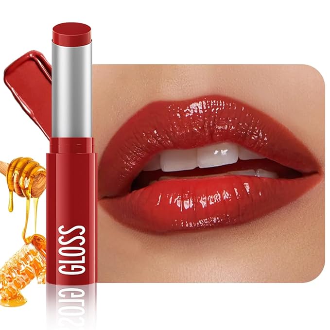 Red Honey Tinted Lip Stain Lip Balm Lip Gloss Lipstick, Sheer Hydrating Lip Stains Tint, Moisturizing Lip Color for All Skin Tones, Nourishing Lip Balm with a Hint of Natural Black Cherry