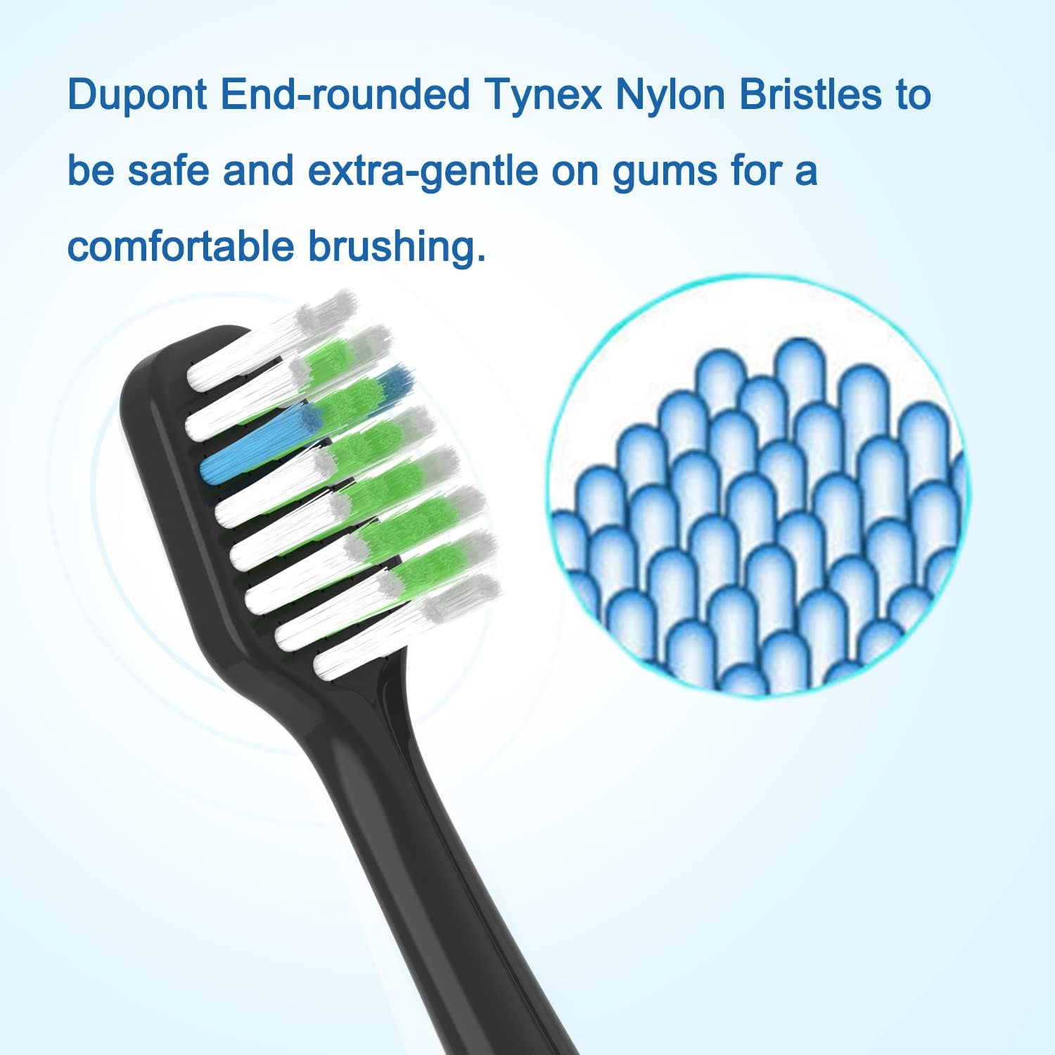 Replacement Toothbrush Heads Fits for Waterpik Complete Care 9.0 (CC-01), Care 5.0 (WP-862) Sonic Electric Tooth Brush Refill(8-pc), Pisonicleara