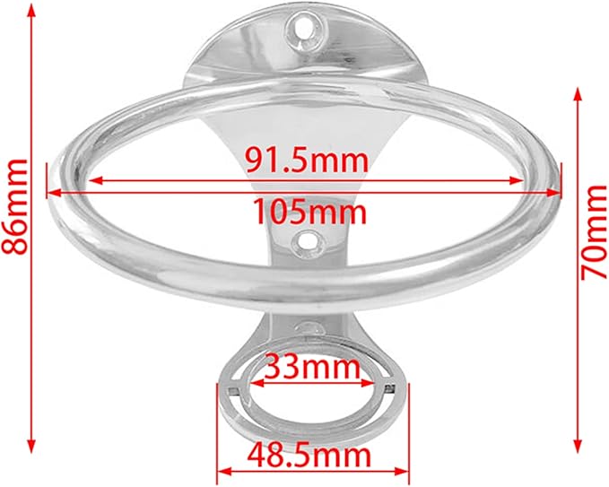 ISURE MARINE Stainless Steel Boat Cup Drink Holder for Marine Yacht Truck RV