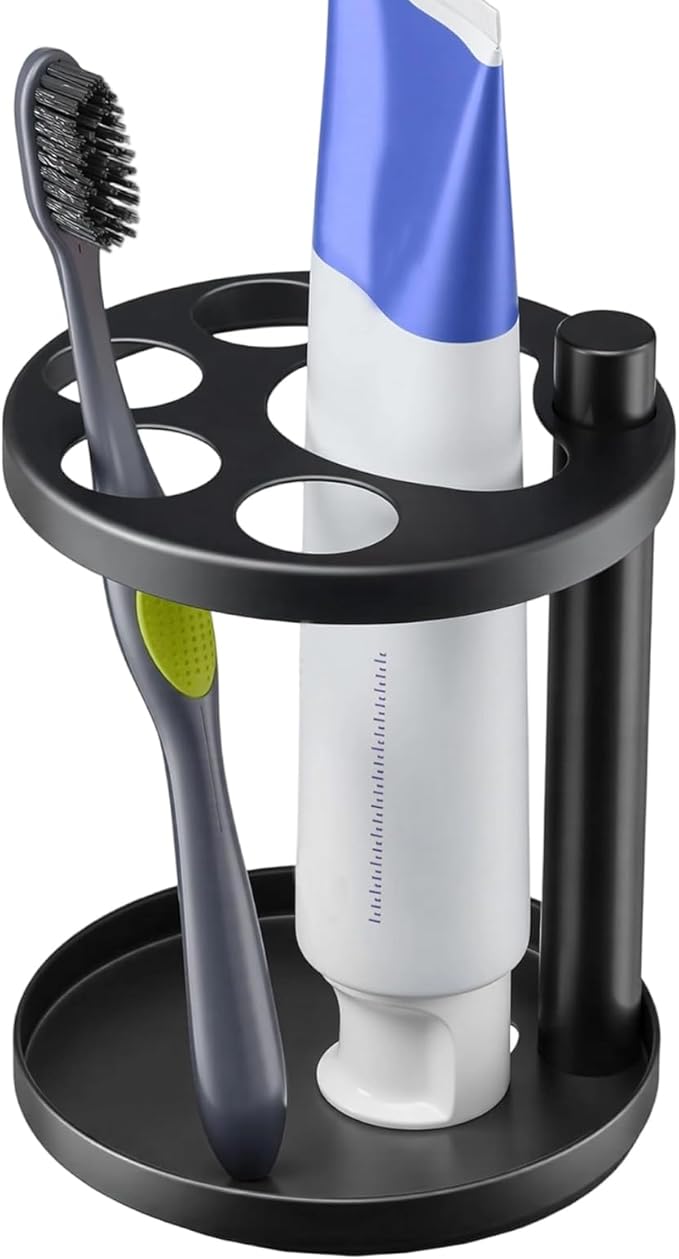 Toothbrush Holders | Bathroom Toothbrush Toothpaste Storage Stand - Shower Storage Rack with Ventilated Slots for Travel Restroom Counter Vanity Toilet Dorm Shavers Small Comb