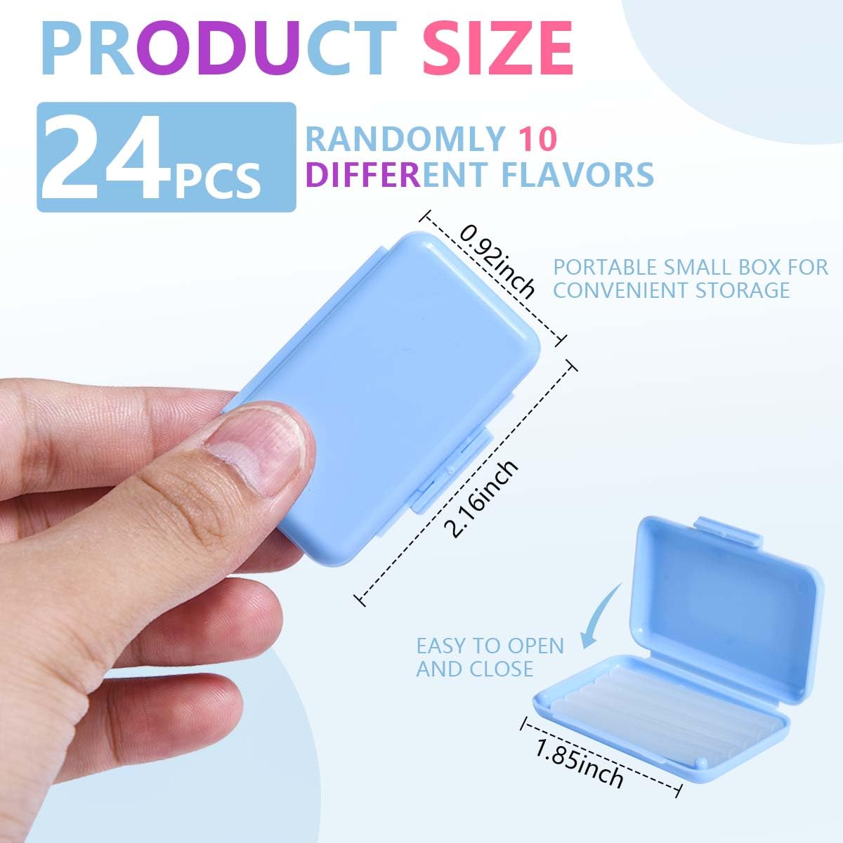 24 Pack Colorful Orthodontic Wax Dental Wax for Braces Wearer