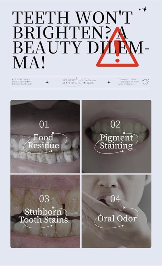 Whitening Toothpaste 3 Pack, Removes Coffee Tea and Tobacco Stains, Fluoride-Free Toothpaste for Sensitive Teeth, Enamel Repair & Deep Clean Mint Fresh Breath