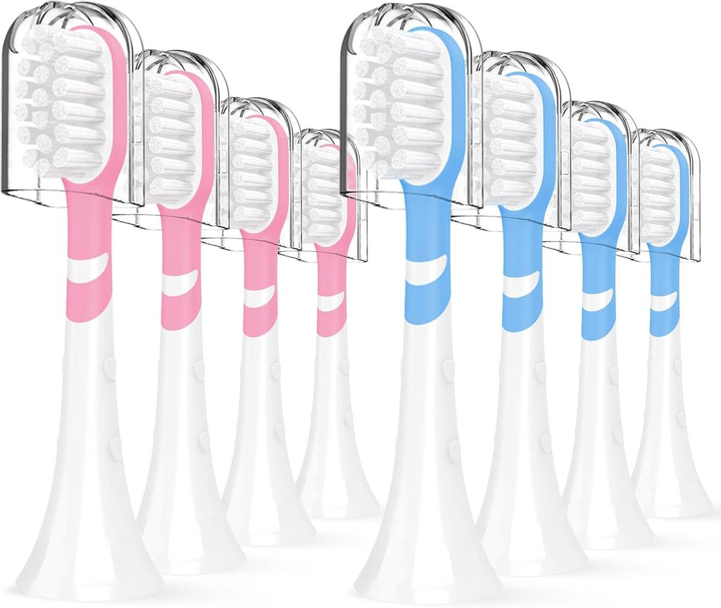 Kids Replacement Heads Compatible wit Kid Toothbrush hx6320, hx6321, hx6032/94, hx6331, hx6340, 8 Pack Soft Replacement Brush Heads for Kids 6 Years Old
