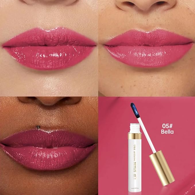 Lip Stain Peel Off – Wipe-Off Lip Stain Tattoo | Long Lasting Waterproof Lip Tint, High-Pigment Matte Lip Color, Smudge & Transfer Proof Lip Stains Masque, Kiss-Proof All-Day Lip Makeup 05#