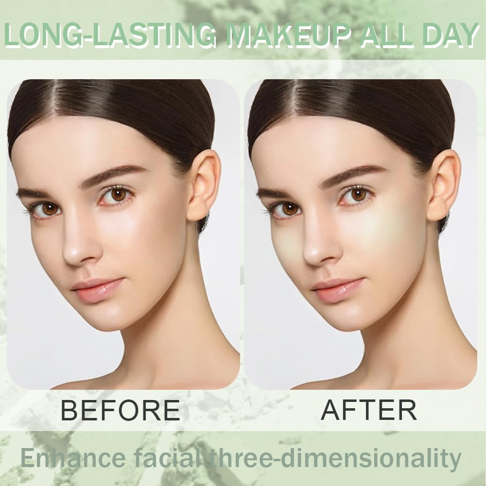 Matte Powder Blush for Cheeks – Long Lasting Natural Face Blusher Makeup, Lightweight Blendable Cheek Color for Women, Vegan & Cruelty-Free – #09 Light Cyan Green