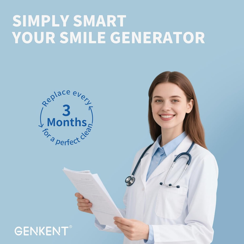 GENKENT 20 Pcs Extra Soft Replacement Toothbrush Heads Compatible with Oral B