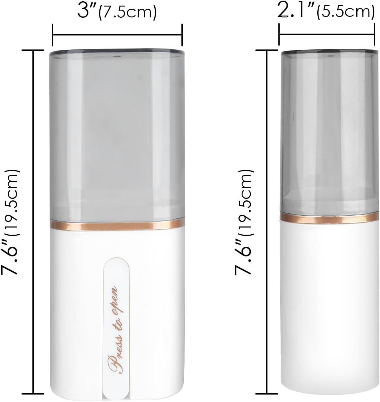 Toothbrush Travel Case, Portable Toothbrush Toothpaste Container with Mouthwash Cup, Wall Mounted Toobrushbrush Holder for Bathroom, Camping, Gym (White)