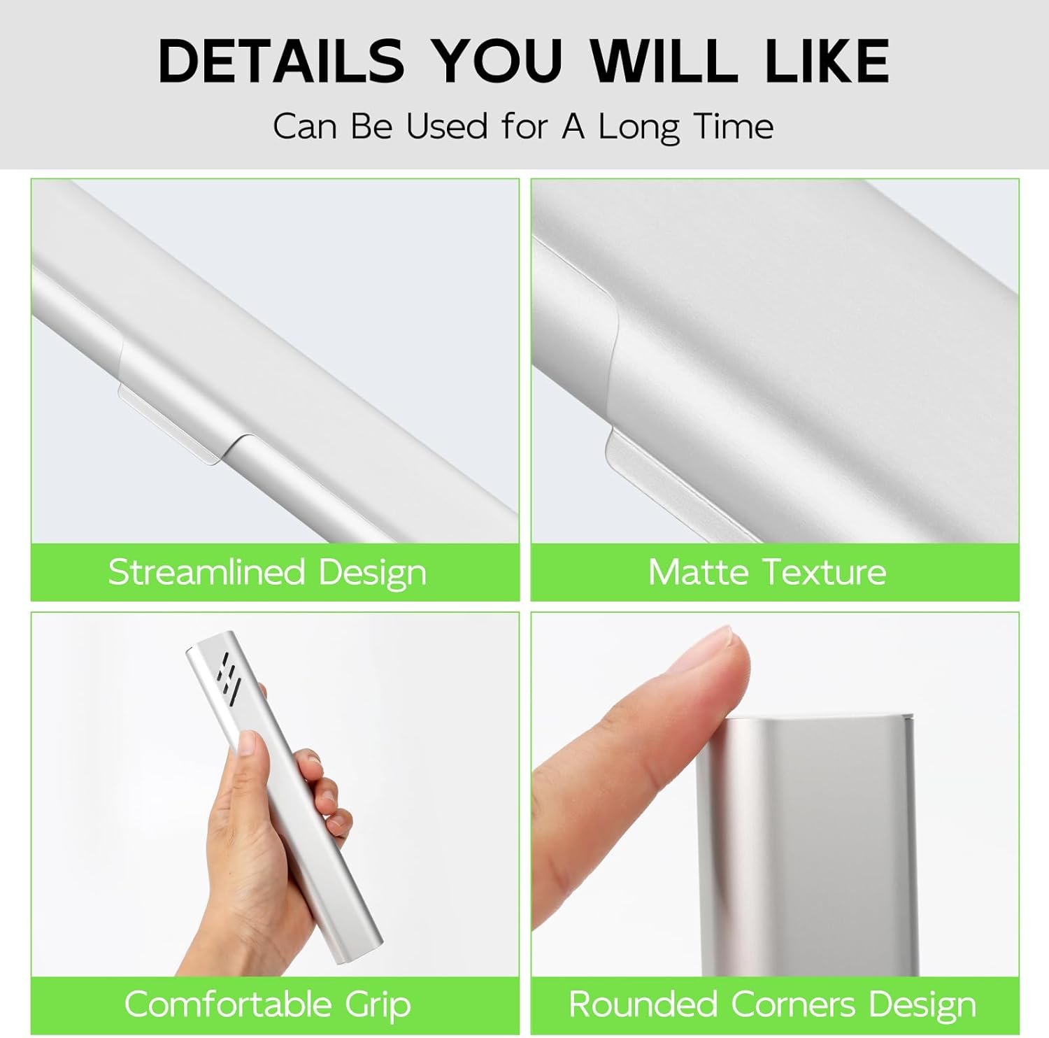 Travel Toothbrush Case, 2Pack Portable Toothbrush Holders, Durable Aluminum Toothbrush Storage Box, Small Breathable Manual Toothbrush Container for Traveling, Camping, Business Trip - Sliver