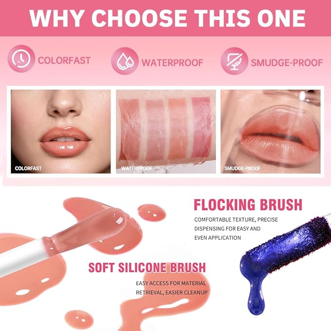 Peel Off Lip Liner & Gloss Stain in Warm Caramel –Tattoo-Like Peel Off Lip Stain Liner + Hydrating High Shine Nude Lip Gloss, Long-Lasting Waterproof Smudge-Proof Duo for Natural Warm Nude Lips 2