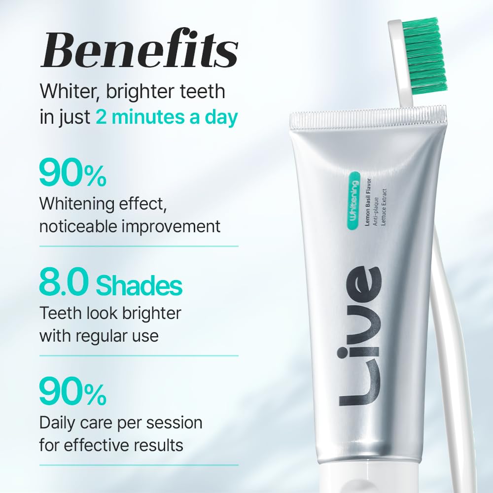 Puredia Whitening Toothpaste 80g – Fluoride-Free, Nano Hydroxyapatite & Hydrogen Peroxide, Sensitive Teeth, Enamel Strengthening, Natural Mint Gel