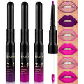 evpct 3Pcs Purple Hot Pink Fuschia Red Matte Lip Liner & Liquid Lipstick Stain Makeup Set for Women, Lip Liner Stain Long Lasting Waterproof Smudge Proof, Cruelty Free Lip Makeup 24 hours originales