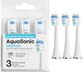 AquaSonic Proflex Replacement Brush Heads | ADA Accepted | for Whiter Teeth & Gum Care | Compatible with Many AquaSonic Toothbrush Handles (3 Pack White)