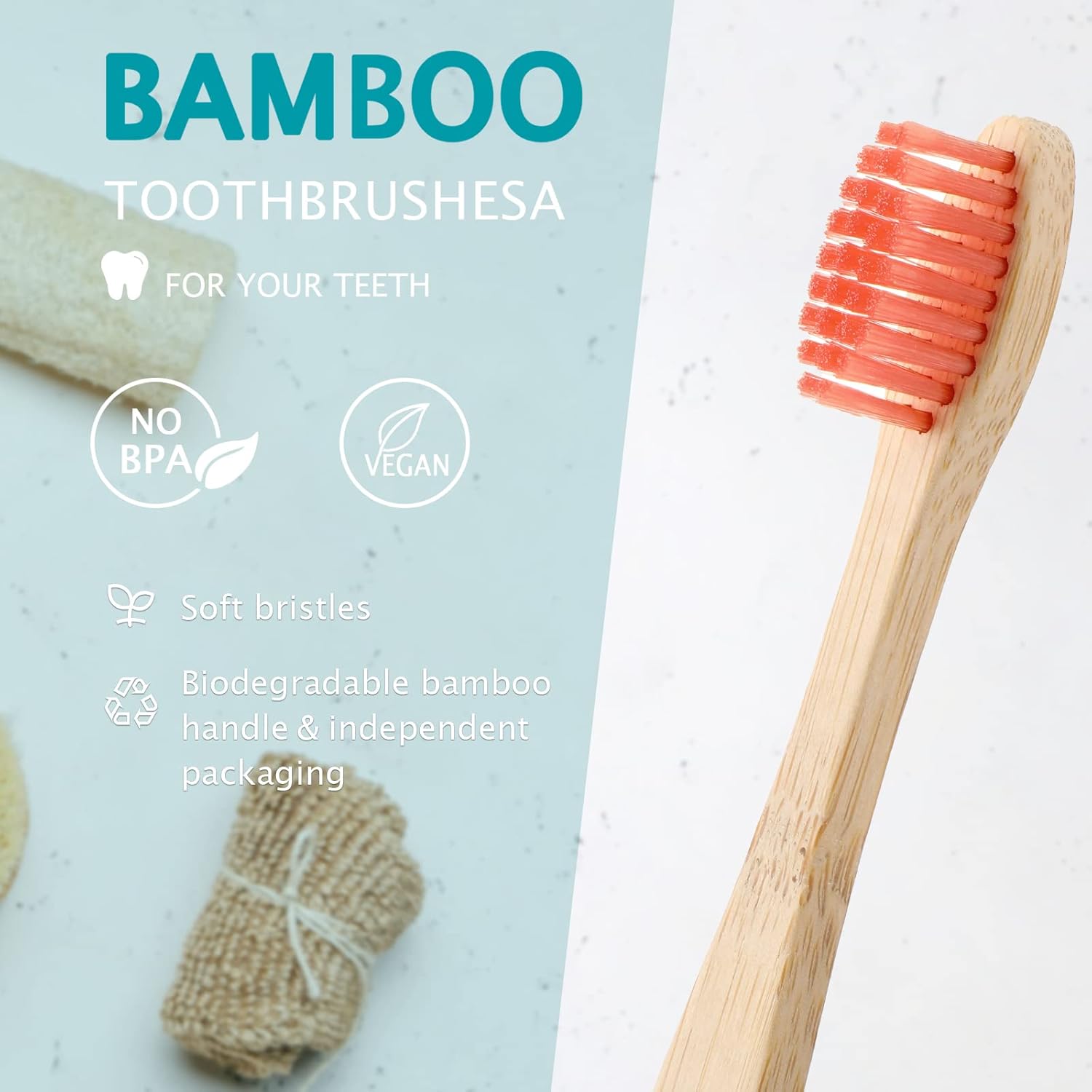 20 Pieces Kids Bamboo Soft Bristles Toothbrushes Toddler Toothbrush Manual Travel Toothbrushes for Kids Children Home School Travel Teeth Oral Dental Care, 5.7 Inch, Individually Wrapped