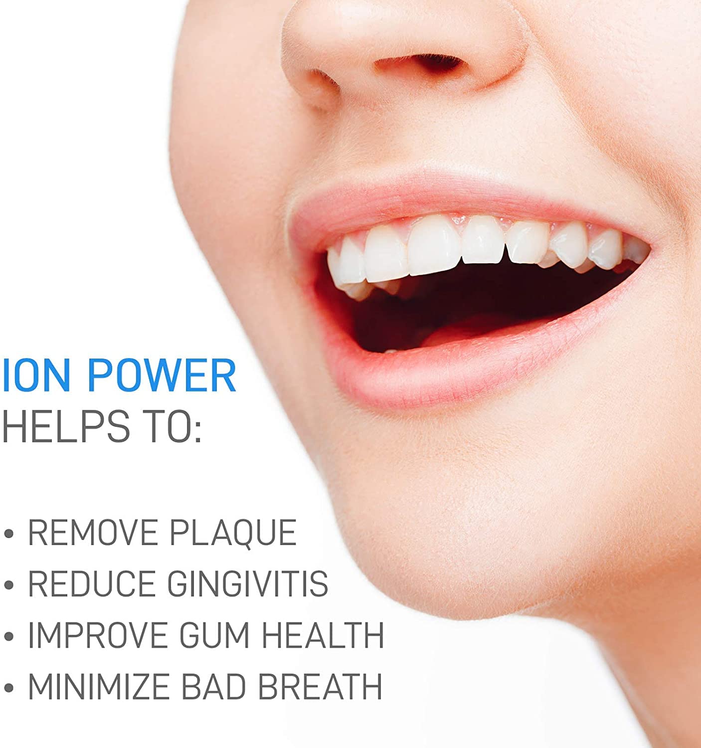 IONIC KISS IONPA DP Navy Blue Premium USB Rechargeable Ionic Power Electric Toothbrush, Brushing Timer, 4 Modes, 2 Soft Extended Filament Brush Heads Made in Japan, You hyG DP-111NB