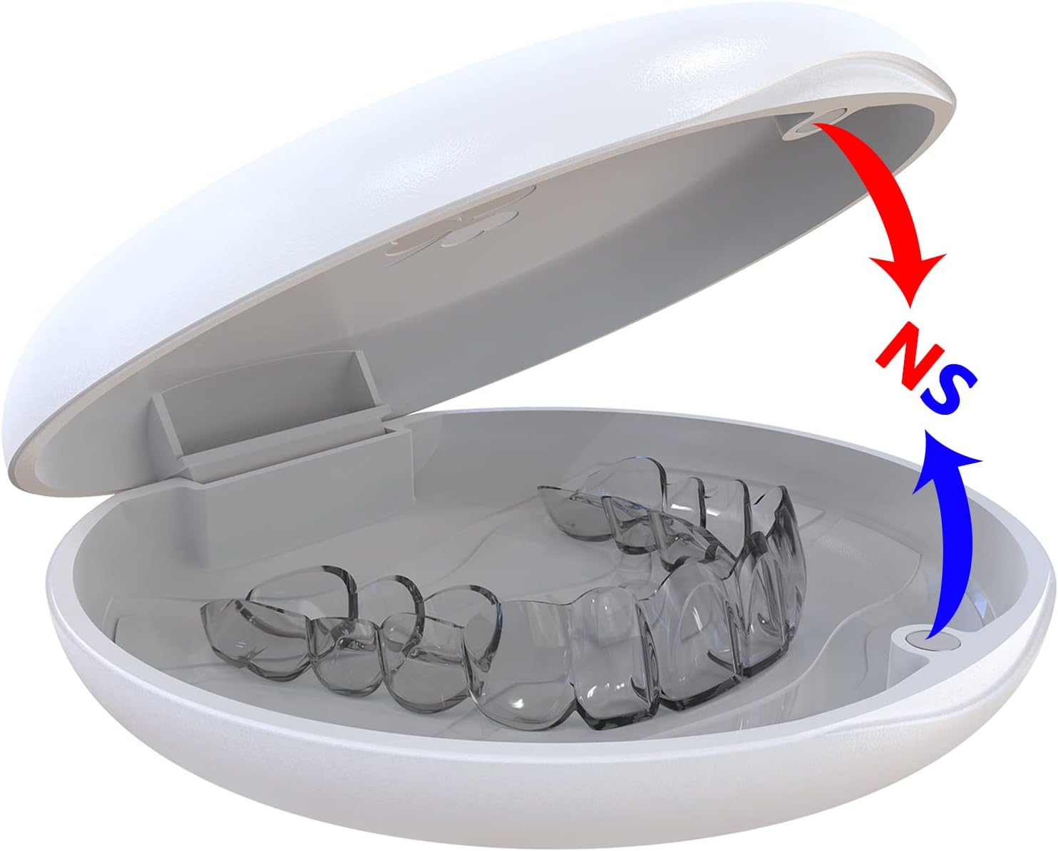 (2 Pack) Retainer Case,Solid Orthodontic Retainer Case-White
