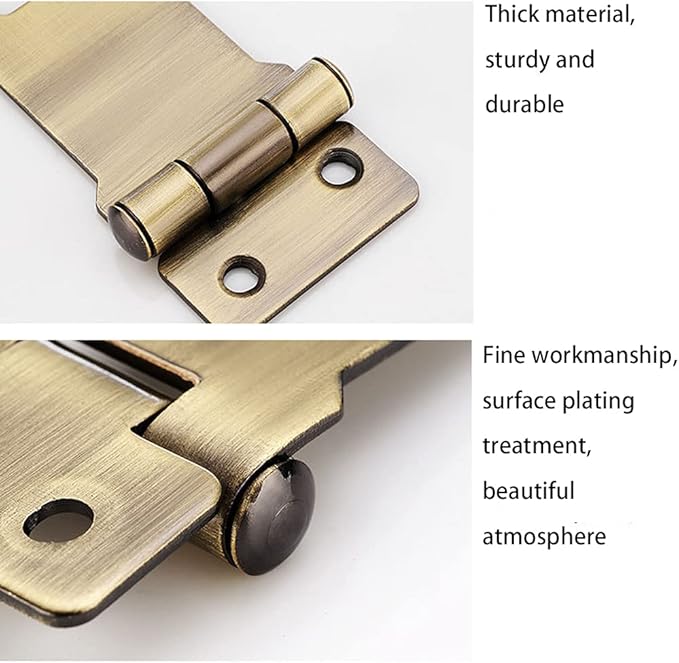 2 Packs Keyed Hasp Locks Twist Knob Keyed Locking Hasp for Small Doors, Cabinets and More,Stainless Steel Steel, Hasp Lock Catch Latch Safety Lock Door Lock with Keys (3inch, Bronze)