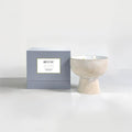 BLUEME Balance-White Lotus & Tea, 2 Wick, Refillable Wellness Candle, Contains Essential Oil, Sustainable, Hand Finished, Hand Poured, Premium, Luxury Ceramic, Natural Cotton Wick, Soy-Wax Blend