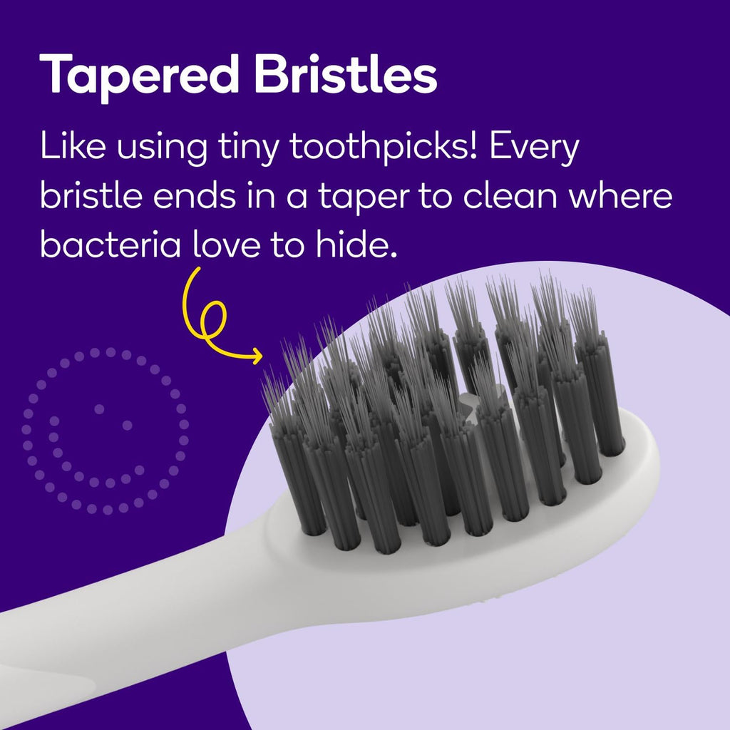 BURST Pro Sonic Electric Toothbrush Genuine Replacement Heads (White/3 Pack) | Soft Bristles for Deep Clean, Stain & Plaque Removal