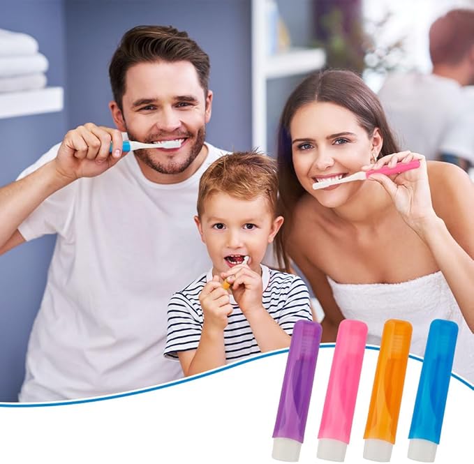 Travel Toothbrush 4PCS Mini Toothbrushes Portable Travels Size Toothbrushes Travel Toothbrush Set Folding Traveling Tooth Brush with Case Individually Wrapped Small Tooth Brush for Camping Hiking Home