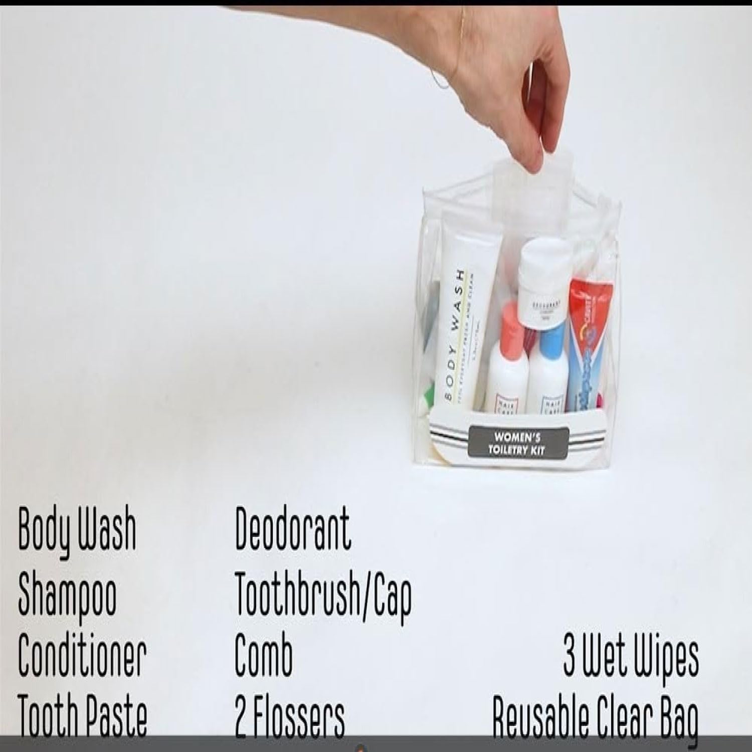 Trail maker (25 Kits) Homeless Care Package Supplies Bulk Summer Hygiene Travel Kits for Women, 15 Piece Travel Size Toiletries, Homeless Supplies in Bulk for Charity