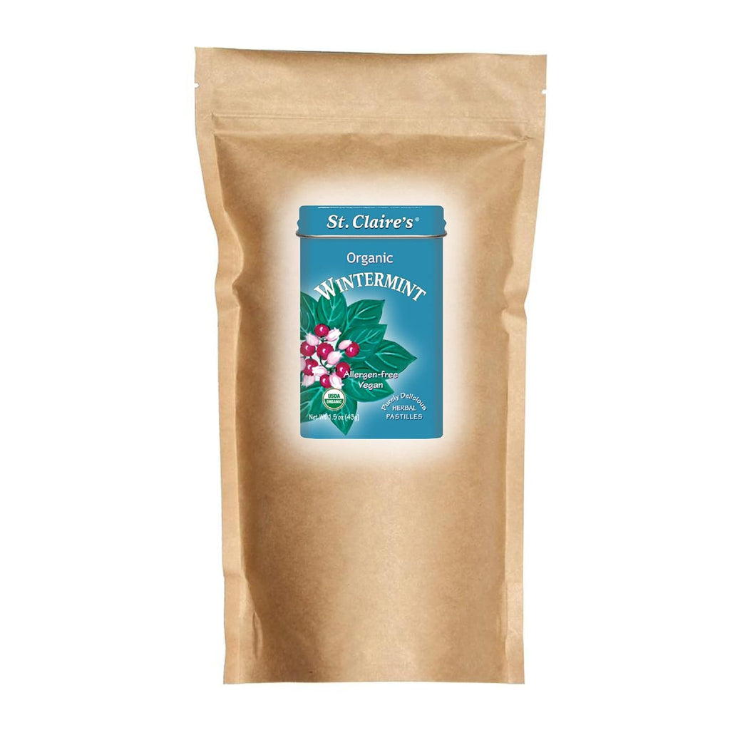 St. Claire's Organic Breath Mints (Wintermint, 27 Ounce Refill Bag, over 800 pieces) | Gluten-Free, Vegan, GMO-Free, Plant-based, Allergen-Free | Made in our Allergen-Free facility