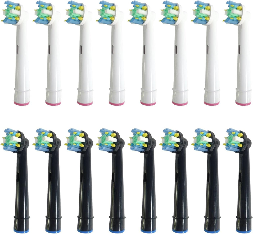 Replacement Heads Compatible with Oral B Braun,16-Pack Professional Electric Toothbrush Heads Brush Heads Compatible with Oral B, Replacement Heads Refill 7000/Pro 1000/9600/500/3000/8000