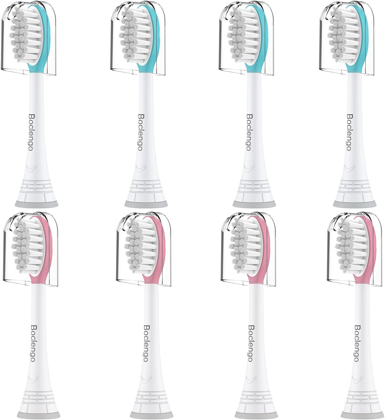 Kids Replacement Toothbrush Heads for Philips Sonicare Kids Replacement Heads, Soft Standard Brush Head for 7-12 Child,for Phillips Sonic Care Electric Small Brush HX6032/94,HX6320,4 Blue+4 Pink
