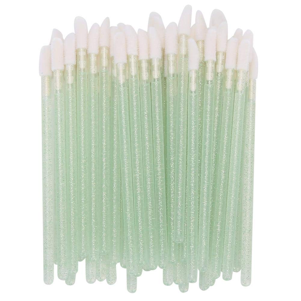 100pcs/Set Disposable Lip Brushes Make Up Brush Lipstick Lip Gloss Wands Applicator Tool Makeup Beauty Tool Kits Green